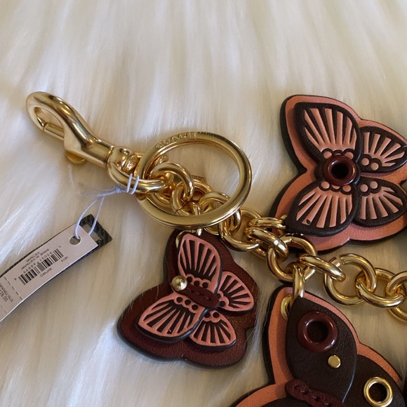 NWT💃Coach Butterfly Cluster Bag Charm - Picture 7 of 7